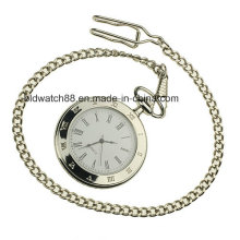 Montre de poche en argent de qualité avec chaîne